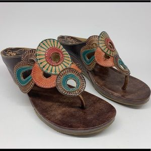 Spring Step Embroidered Sandals